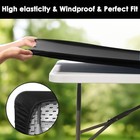  34in Square Tablecloths  3 Pack Black Card Table Covers Square Stretch 