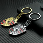 Porsche Logo Crest Key Ring Keychain Solid Metal Gold   Silver 2 Color You Pick