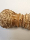 Antique 1870 Victorian Carved Coquilla Nut Needle Case