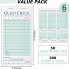 6 Pack Server Books Note Pads Guest Check Books For Restaurants 300 Orders