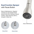 Kitchen Faucet With Pull Down Sprayer High Arc Single Handle Spring Mixer Tap
