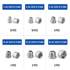 144 Pc Jic  orfs Master Industrial Hydraulic Cap Plug Hose Tube And Pipe Fitting