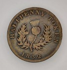 1832 Nova Scotia Half Penny Token  Colonial Coin  Free Shipping
