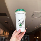 Japan Starbucks X Peanuts Snoopy White Reusable Cup 473ml Limited 2025 New