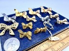12 Pcs Vintage Settings Brooch Pin Blanks Bow Shape Findings Jewelry Making Lot