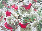 Anna Griffin   20 Pc Woodland Christmas Stickers   Cardinal Bird Stickers