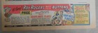 Post s Cereal Ad  Roy Rogers Buttons Premium   1953  Size  11 X 15 Inches