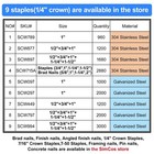 18 Gauge 1 4  Narrow Crown Staples  1-1 2  1-1 4  1   3 4   1 2    Galvanized   