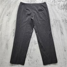 Vintage 90s Talbots Pants Womens 14 Petite Gray High Rise Straight Leg Side Zip