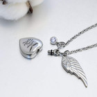 Heart Urn Necklace For Ashes With 12 Birthstones Cremation Jewelry For Ashes -yo