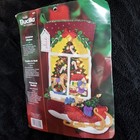 Bucilla Christmas Window 18  Felt Stocking Kit 85321 Lights Up Open Complete