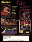 Freddy A Nightmare On Elm Street Gottlieb Pinball Flyer   Brochure   Ad Mint