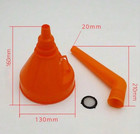 2pcs Long Spout Oil Funnel With Filter For Motorcycle   Car Refueling - New
