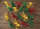 Vintage Plastic Indian Figures Lot Of 19 Western Toy Hong Kong Mpc Style Diorama