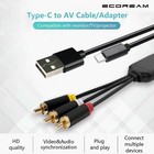 Usb-c To Rca Cable Adapter For Screen Mirroring 6ft - See Compatibility List