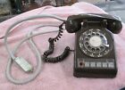Vintage Itt 5 Line Rotary Dial Desk Telephone Brown