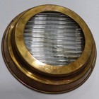Vintage Art Deco Brass   Glass Rod Wall Ceiling Fixture Sconces Ship Light Lamp