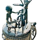 Handcrafted African Bronze Kuduo-style Vessel     Ashanti benin Tribal Art 
