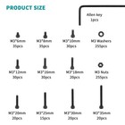 765 Pcs M3 Screws Bolts And Nuts Assortment Kit  Small Hex Socket Head Cap