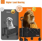 All-terrain Foldable Shopping Cart - Heavy-duty  Portable  360lbs Load Capacity