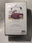 Nautica King Bed Skirt Westcliffe Stripe   78 X 80 In   Dark Gray 100  Cotton