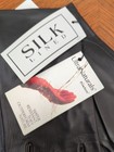 Vintage Nwt Women Soft Leather Driving Gloves Black Silk Lined Size 7 5 