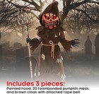 Boys Pumpkin Monster Costume   Mask Kids Scary Halloween Robe 4 - 14 Yrs