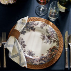 Pottery Barn Kravet Folly Scenic Stoneware Dinner Plates - Set Of 4