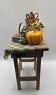 Byer s Choice Harvest Table W  Fabric Runner 