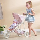 Olivia s Little World Dolls Twin Pram Stroller Pushchair For Baby Dolls Ol-00004