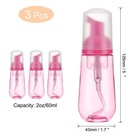 3pcs Soap Foam Bottle  Empty Travel Foaming Containers  2oz  Clear Red