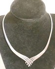 Vintage Taxco Mexico 925 Sterling Silver Modernist Collar Choker Necklace 26 3g