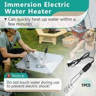 1000w-110v Immersion Water Heater  Camping Or Bucket Heating  10in