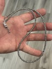 Sterling Silver Native American Sw 4mm Navajo Pearl 20     2    Necklace  925