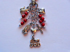 Religious Love God Praying Hands Cross Dove Key Chain Bag Charm Purse Clip Fob