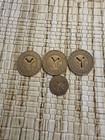 New York City  Nyc Transit Authority Lot Of 4 Vintage Subway Tokens 