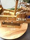 Vintage  Mann Wood Santa Maria 1492 Model Sailing Ship Boat Decor China