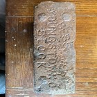 Antique Youngstown Block Stamped Red brown Reclaimed Rough Brick block