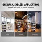 Brochure Display St   4tier 8 Pockets Display  Black 20 87in W X 52 76in H Frees