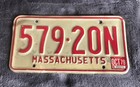 Vintage 1979 Massachusetts Tag License Plate Plates Gas Oil Chevy Ford Decor Art