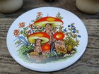 Lot Of  4  Vintage 1960s 70s Mcm Ceramic Glazed Mushroom Kitchen Decor Hotplate
