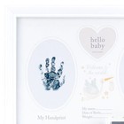 Baby Hand   Footprint Photo Frame Keepsake With Ink Pad - White Stork