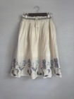 Zara Kids Floral Embroidery Skirt 11-12y Beige purple Nwt Boho