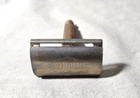 Vintage Gillette Tech Safety Razor Ball End Gold Tone Double Edge