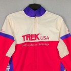 Vintage Trek Jacket Mens M Red White Blue Cycling Usa Made