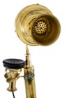 Victorian Shiny Brass Telephone Retro Candlestick Landline Rotary Dial Phone Gft