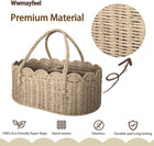 Diaper Caddy Organizer  Paper Rope Storage Baskets Nursery Bin With Removable Di
