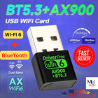Mini Usb Wifi 6 Wireless Card Dual Band 900mbps Bluetooth 5 3 Network Adapter Pc