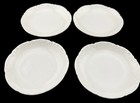 4 Antique Haviland Limoges Ranson White Butter Pat Dishes Scalloped Edges 3 25   