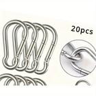 20pcs Outdoor Aluminum Alloy Carabiner Gourd Hook Backpack Water Bottle Clip   